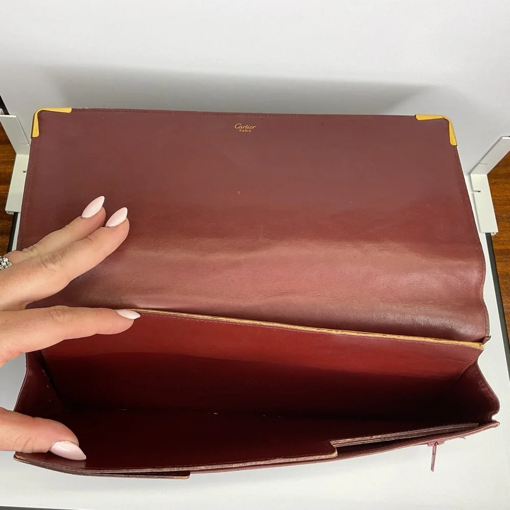 Cartier Vintage Burgundy Leather Organizer - Picture 5 of 13